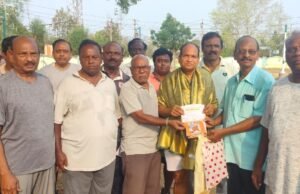 ఎన్విఎస్ కళ్యాణ మండపానికి రూ.3లక్షల విరాళం