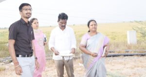 కోర్టు భవన సముదాయంకు భూములు పరిశీలన